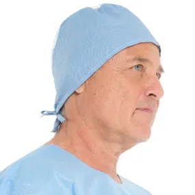 Halyard Surgeons Cap with Ties, Blue Color 100/Case