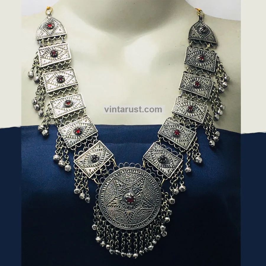 Handmade Big Kuchi Kashmiri Pendant Necklace