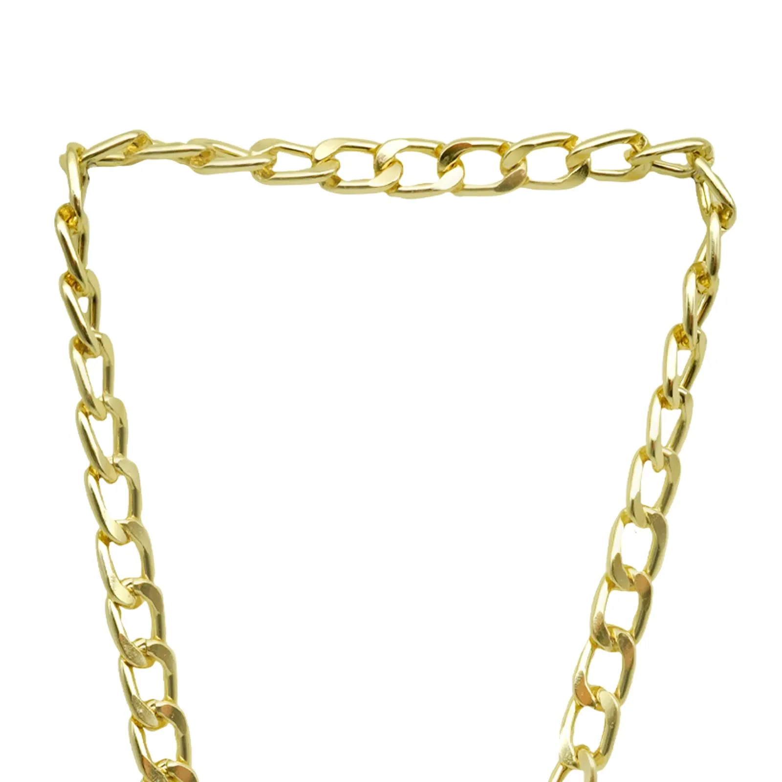 Heart Pearl Charm Gold Chain Link Necklace