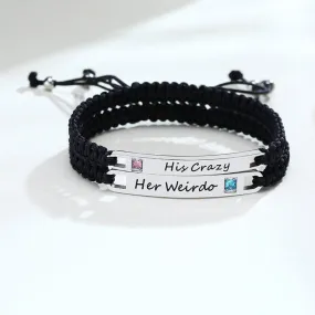 Her Weirdo His Crazy Bracelets Set