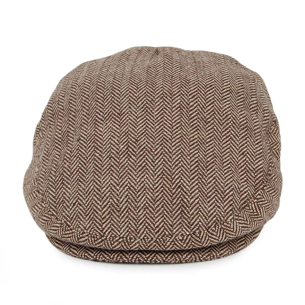 Herringbone Flat Cap Dark Brown Wholesale Pack