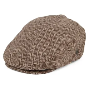 Herringbone Flat Cap Dark Brown Wholesale Pack