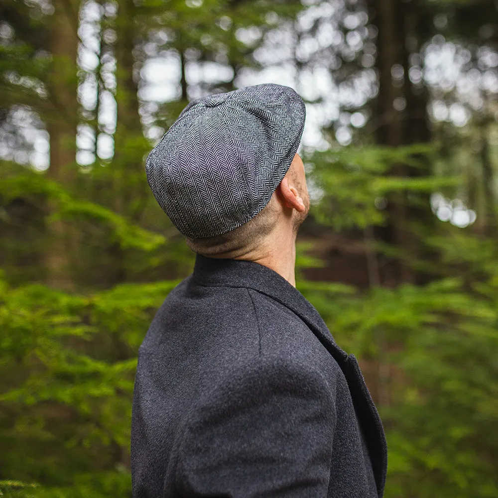 Herringbone Newsboy Cap Grey Wholesale Pack