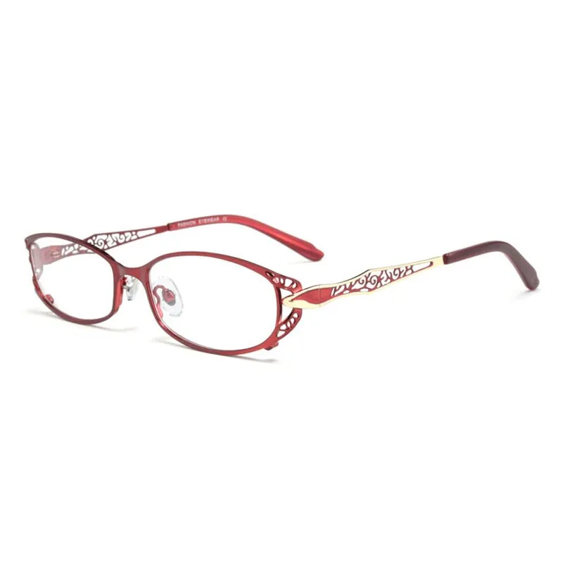 Hotochki Women's Full Rim Alloy Frame Reading Glasses 99003-8982