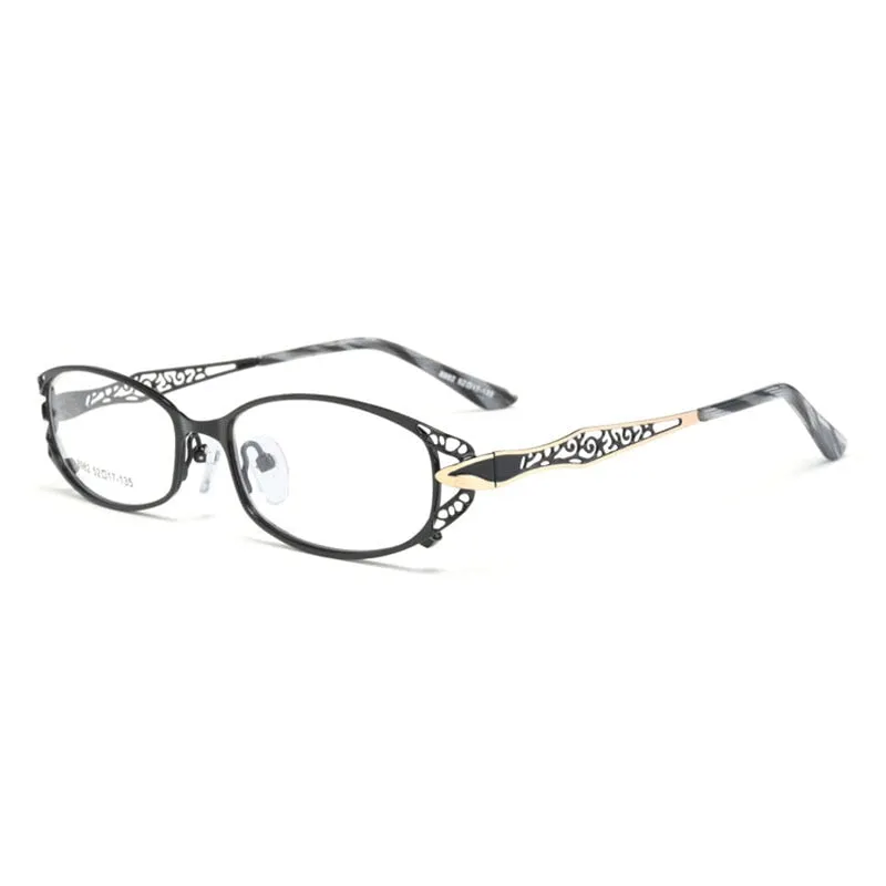 Hotochki Women's Full Rim Alloy Frame Reading Glasses 99003-8982