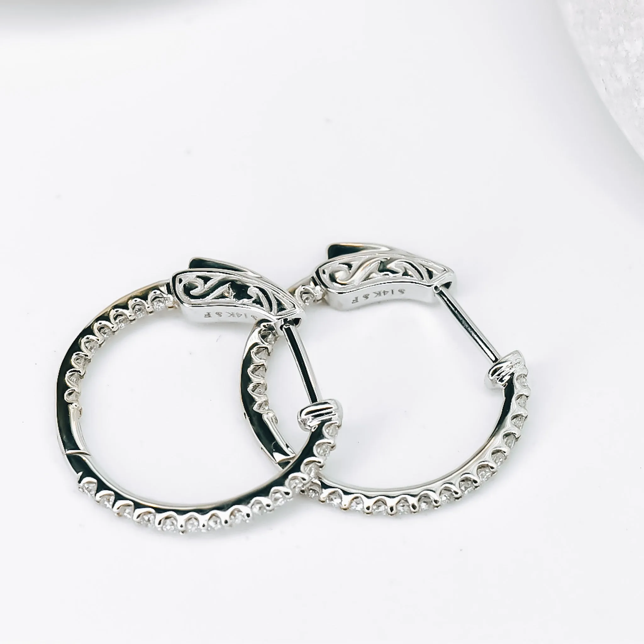 In-And-Out Diamond Hoop Earrings