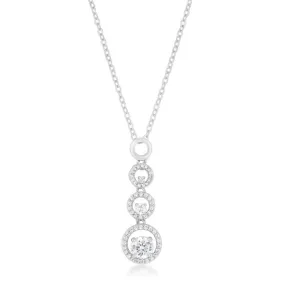 Inessiam Halo Graduated CZ Pendant