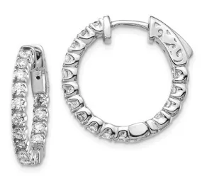 Inside Out Hoop Earrings with Lab Created Diamonds