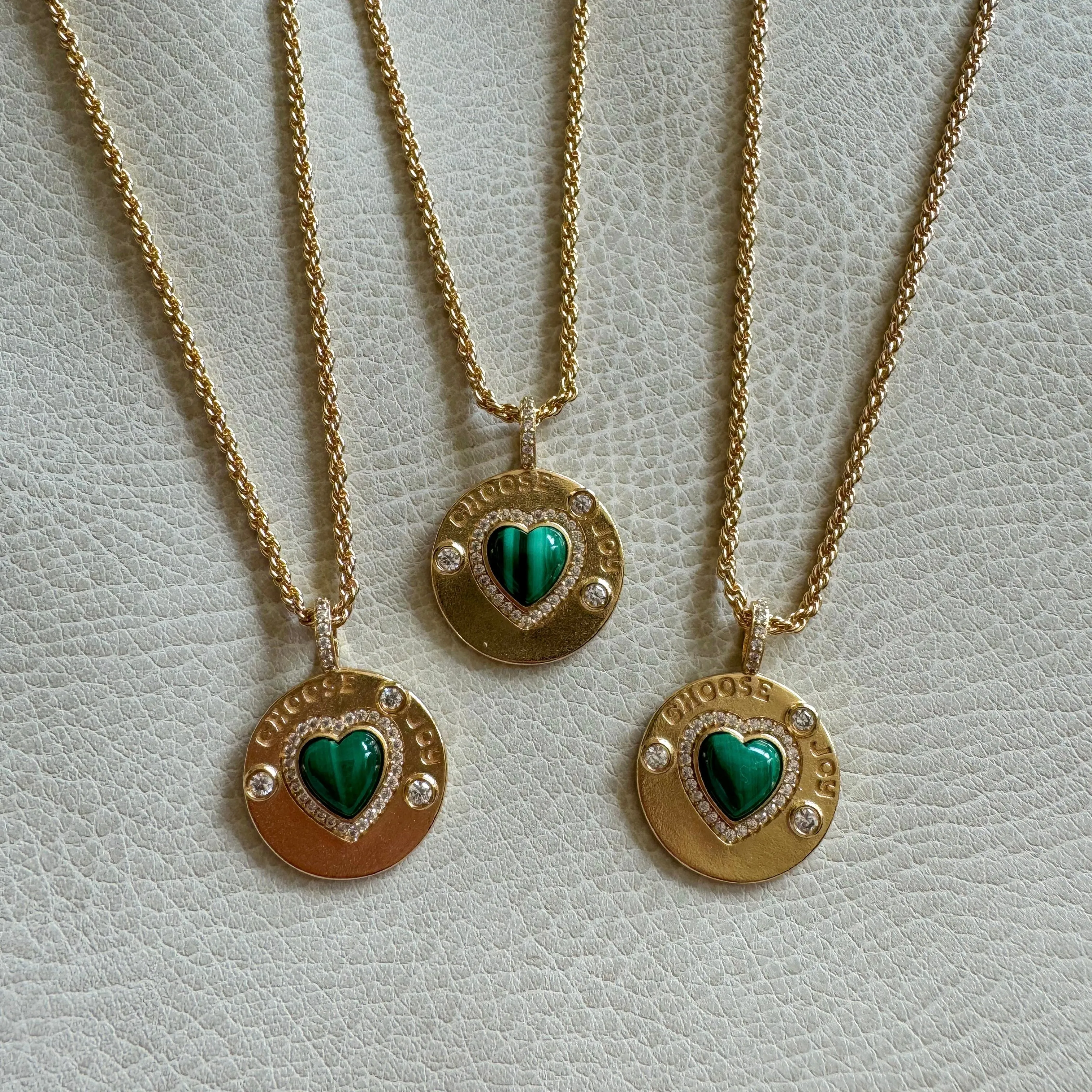 Joyful Heart Necklace - Malachite