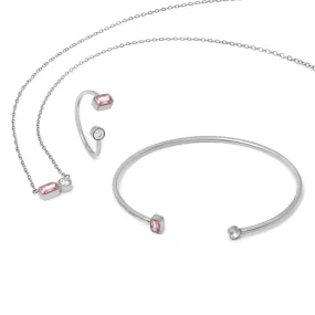 June Pearl Birthstone Gift Set - Silver