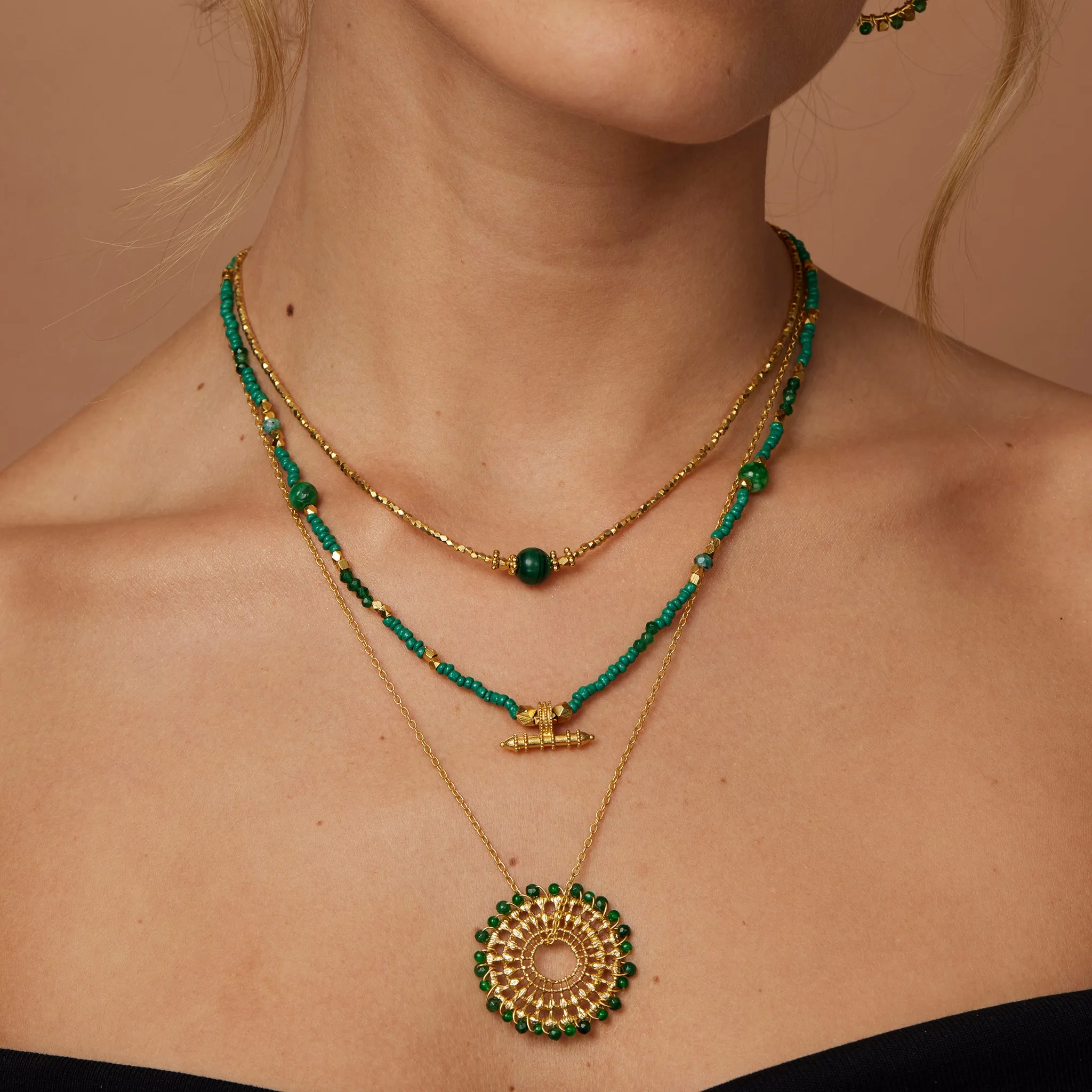 Kady Necklace Dark Green