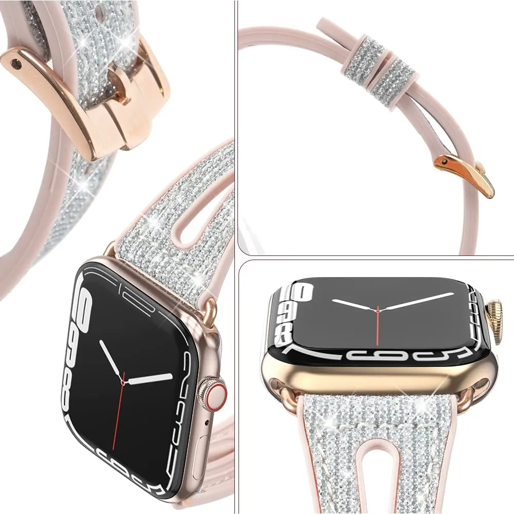 KINGXBAR Chameleon Bling Strap Glitter Glitter Watch Band for Apple Watch