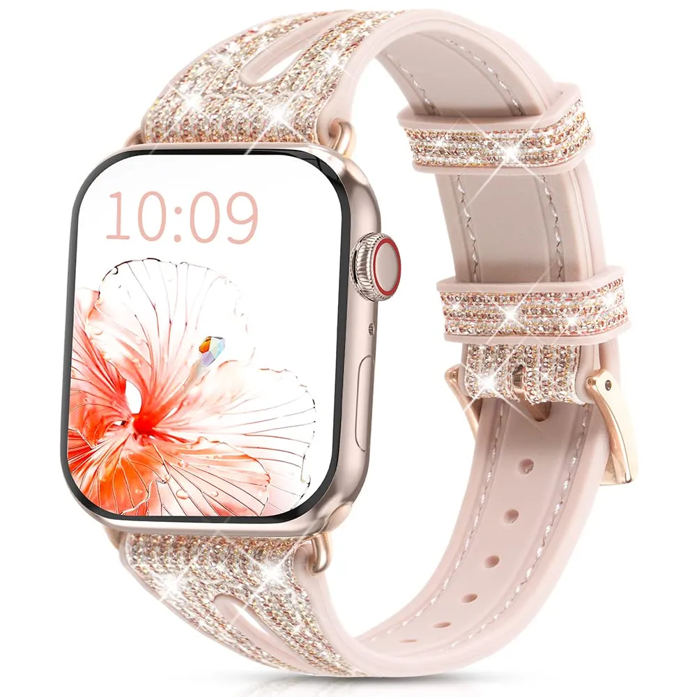 KINGXBAR Chameleon Bling Strap Glitter Glitter Watch Band for Apple Watch