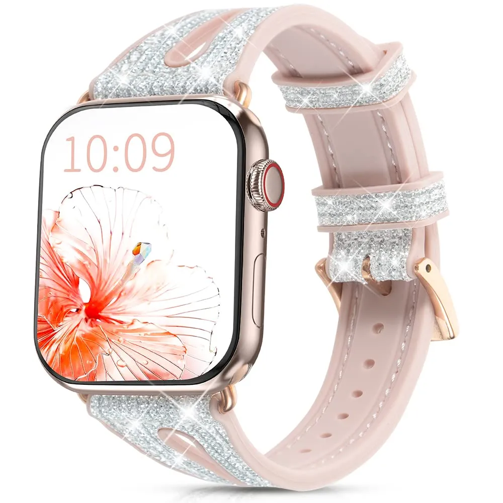 KINGXBAR Chameleon Bling Strap Glitter Glitter Watch Band for Apple Watch