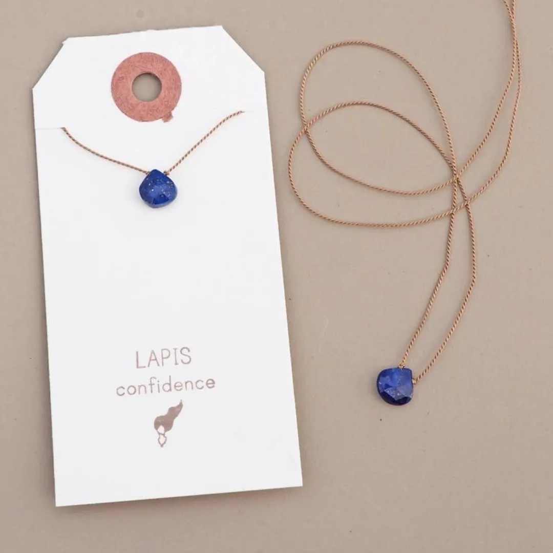 Lapis Teardrop Necklace