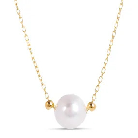 Laura Gold Chain Necklace with single pearl