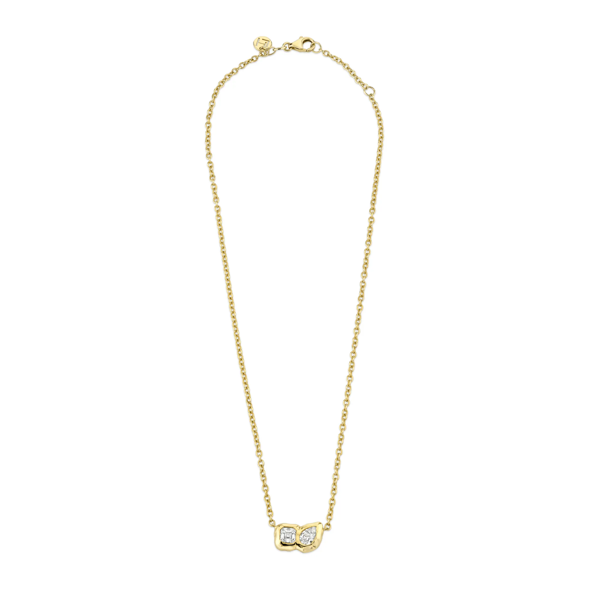 Lover's Duet River Diamond Necklace