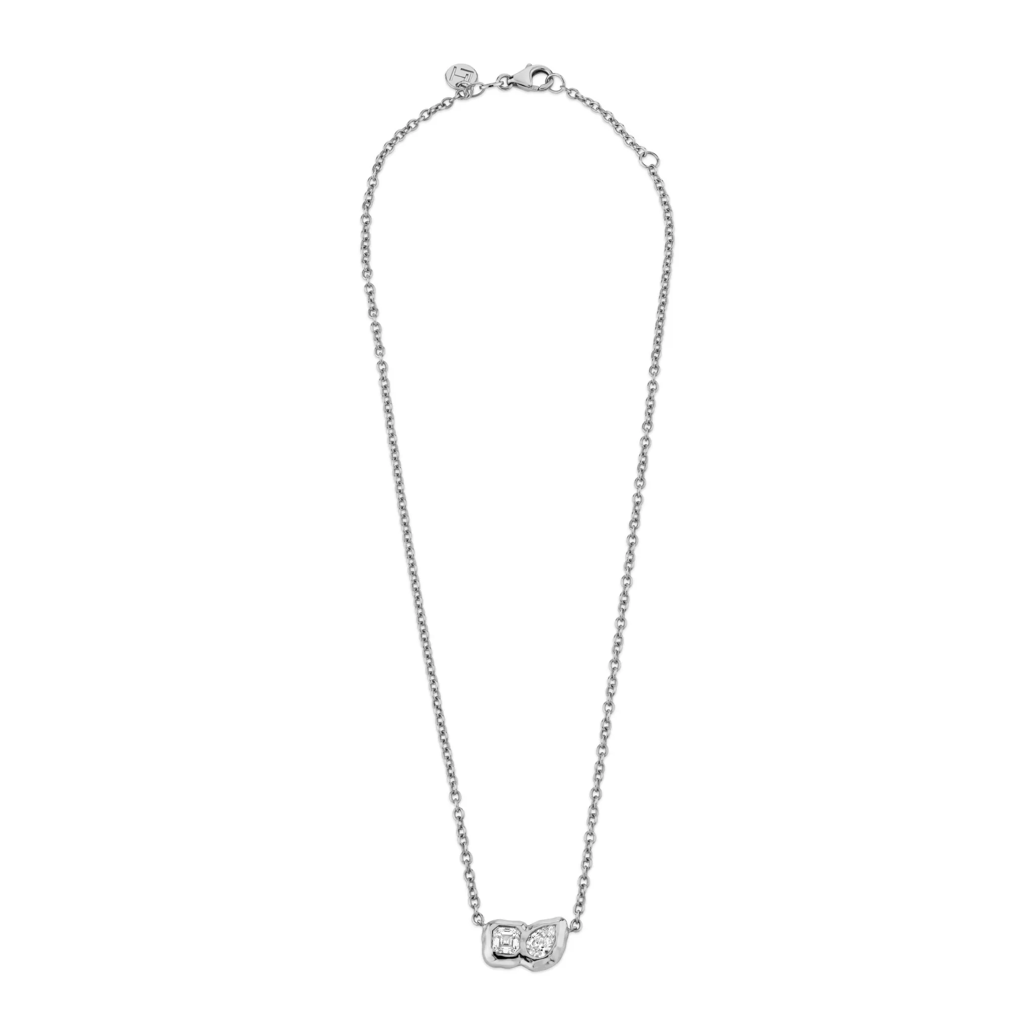 Lover's Duet River Diamond Necklace