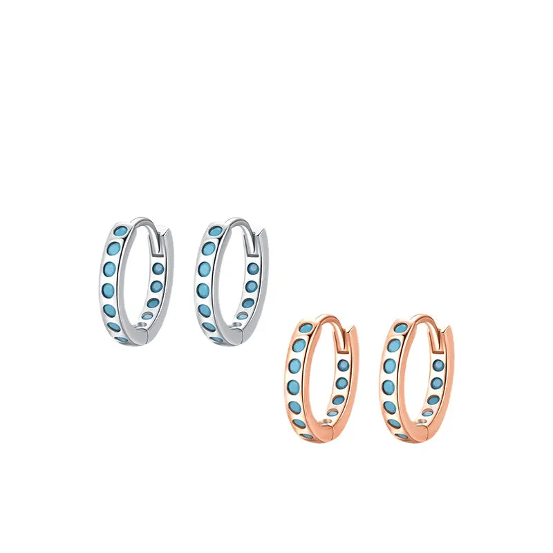 Luxurious S925 Sterling Silver Turquoise Earrings for Women - Trendy and Versatile Pieces from Planderful Collection