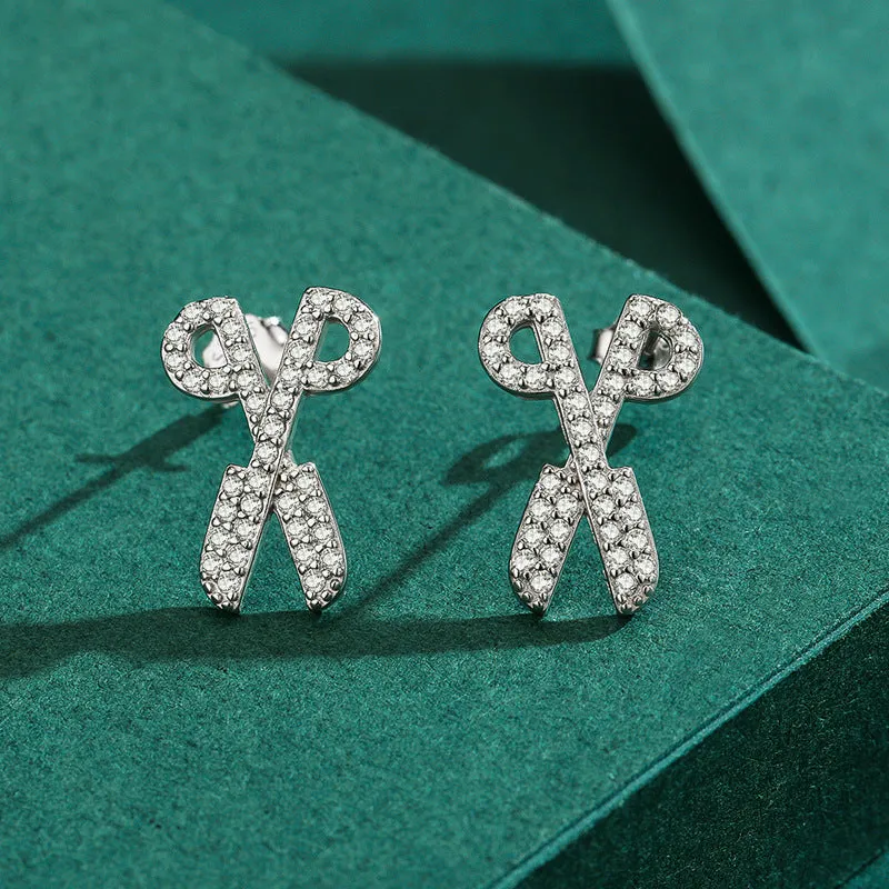 Luxurious Sterling Silver Zircon Earrings from Planderful Collection