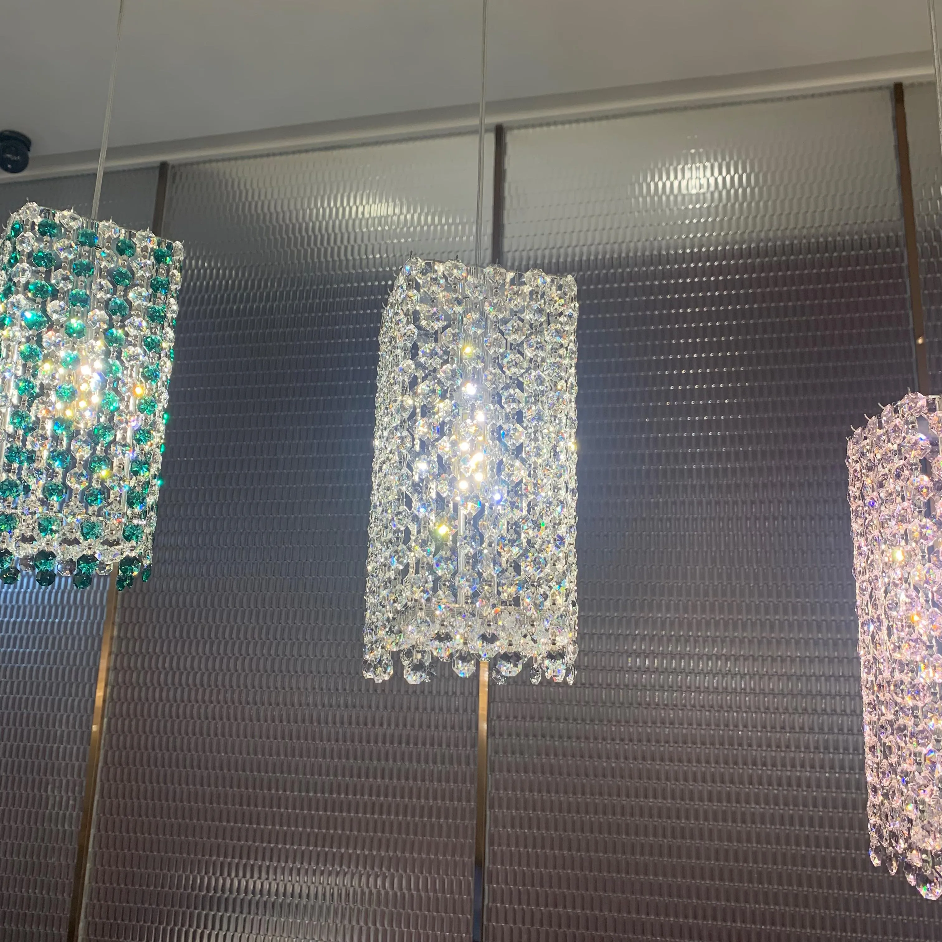 Luxury Crystal Beads Pendant Light Fixture for Dining Room