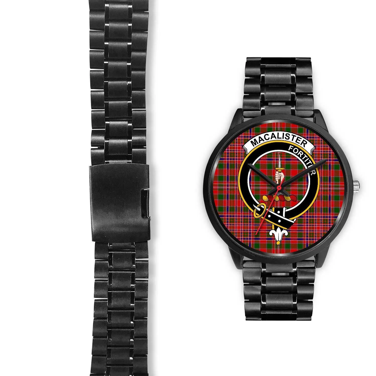 MacAlister Modern Clan Badge Tartan Black Watch