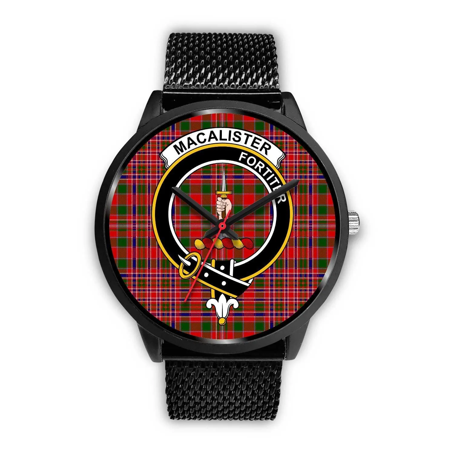 MacAlister Modern Clan Badge Tartan Black Watch