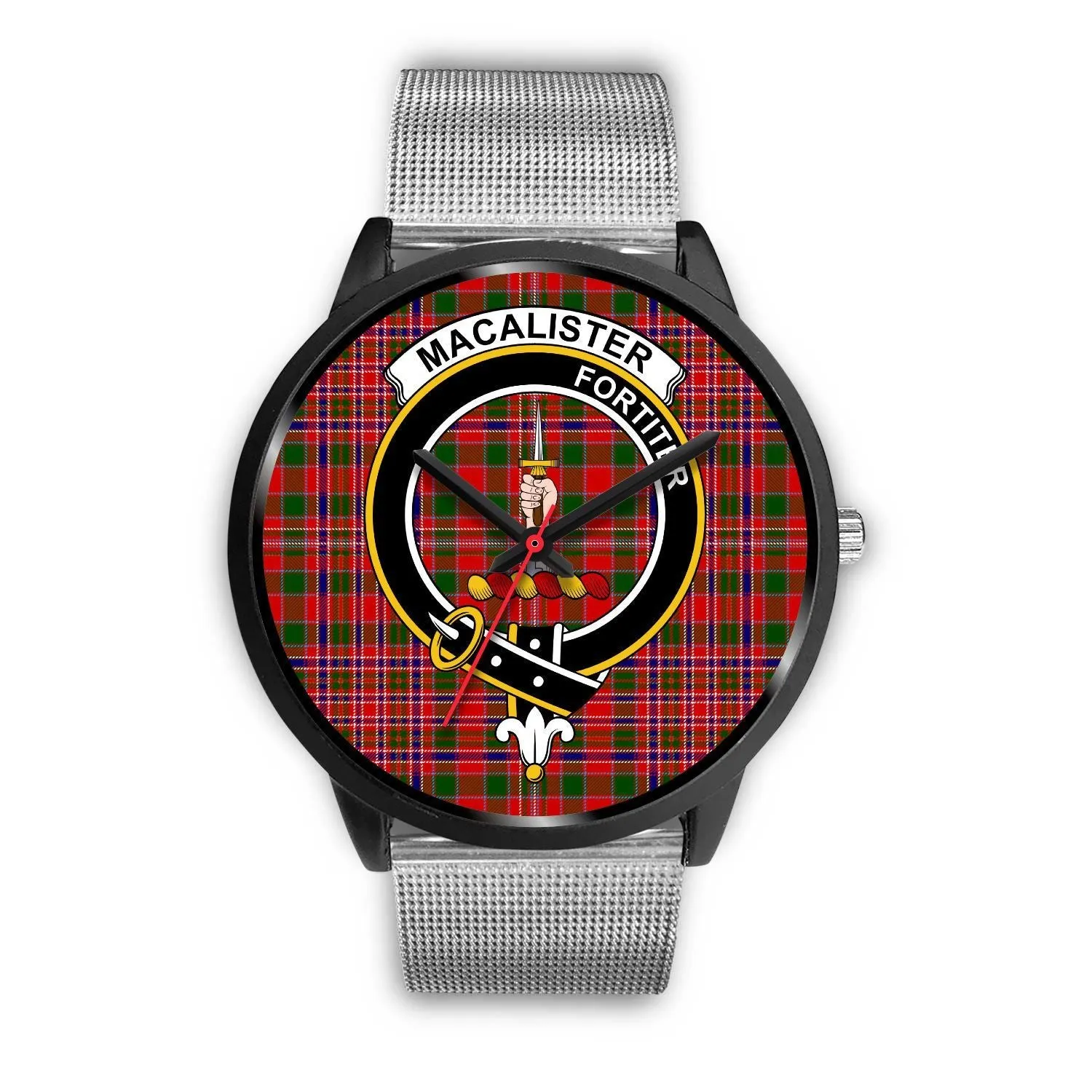 MacAlister Modern Clan Badge Tartan Black Watch