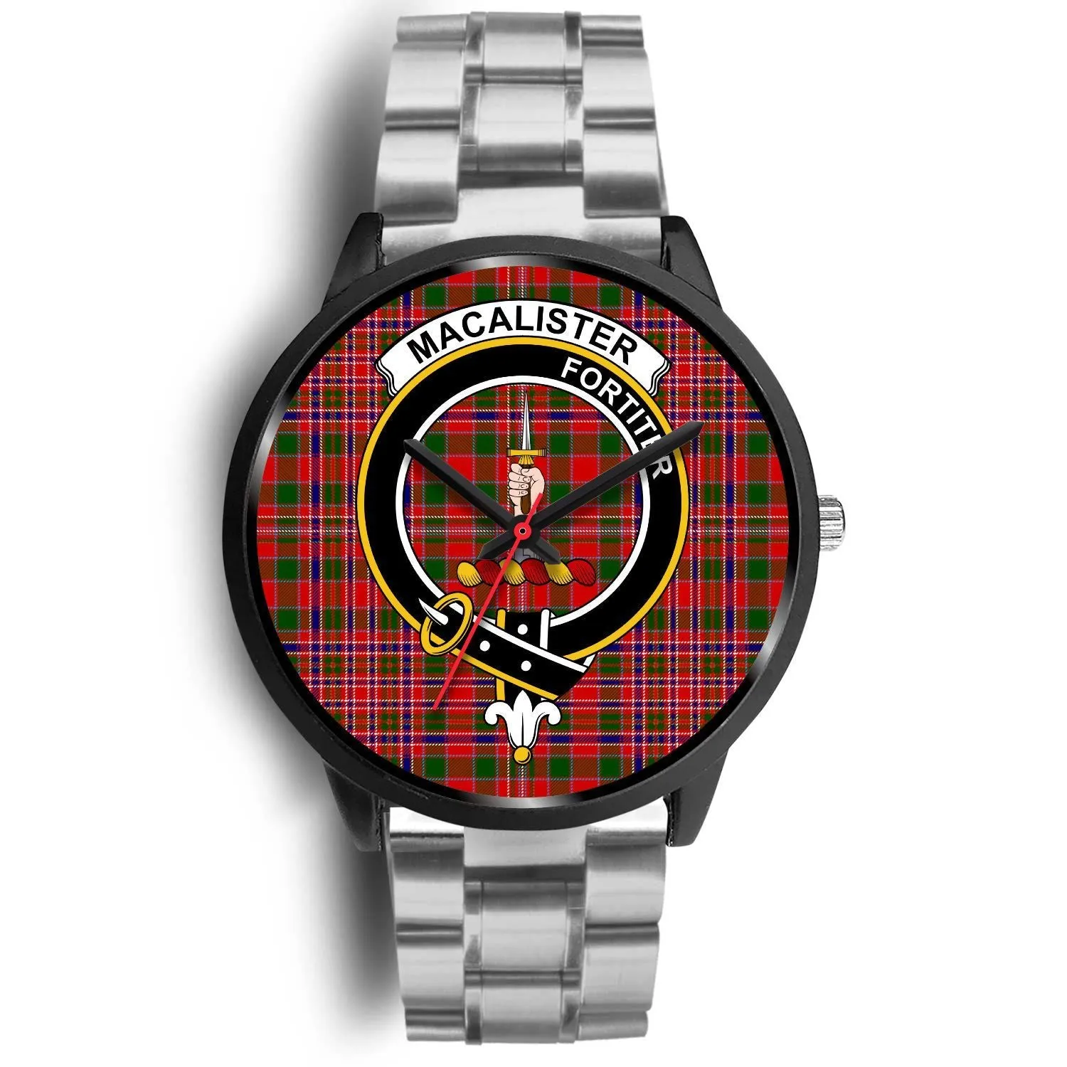 MacAlister Modern Clan Badge Tartan Black Watch