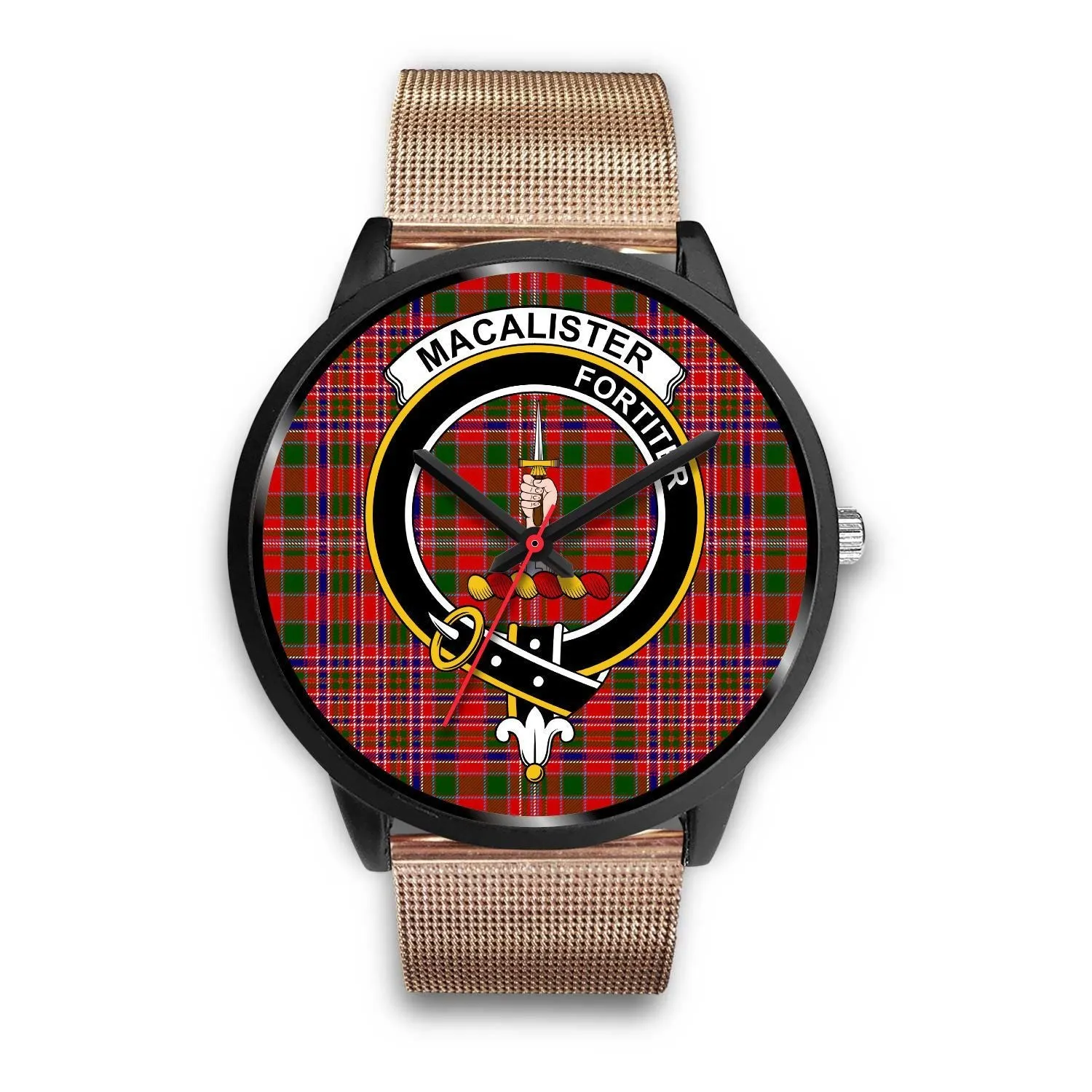 MacAlister Modern Clan Badge Tartan Black Watch