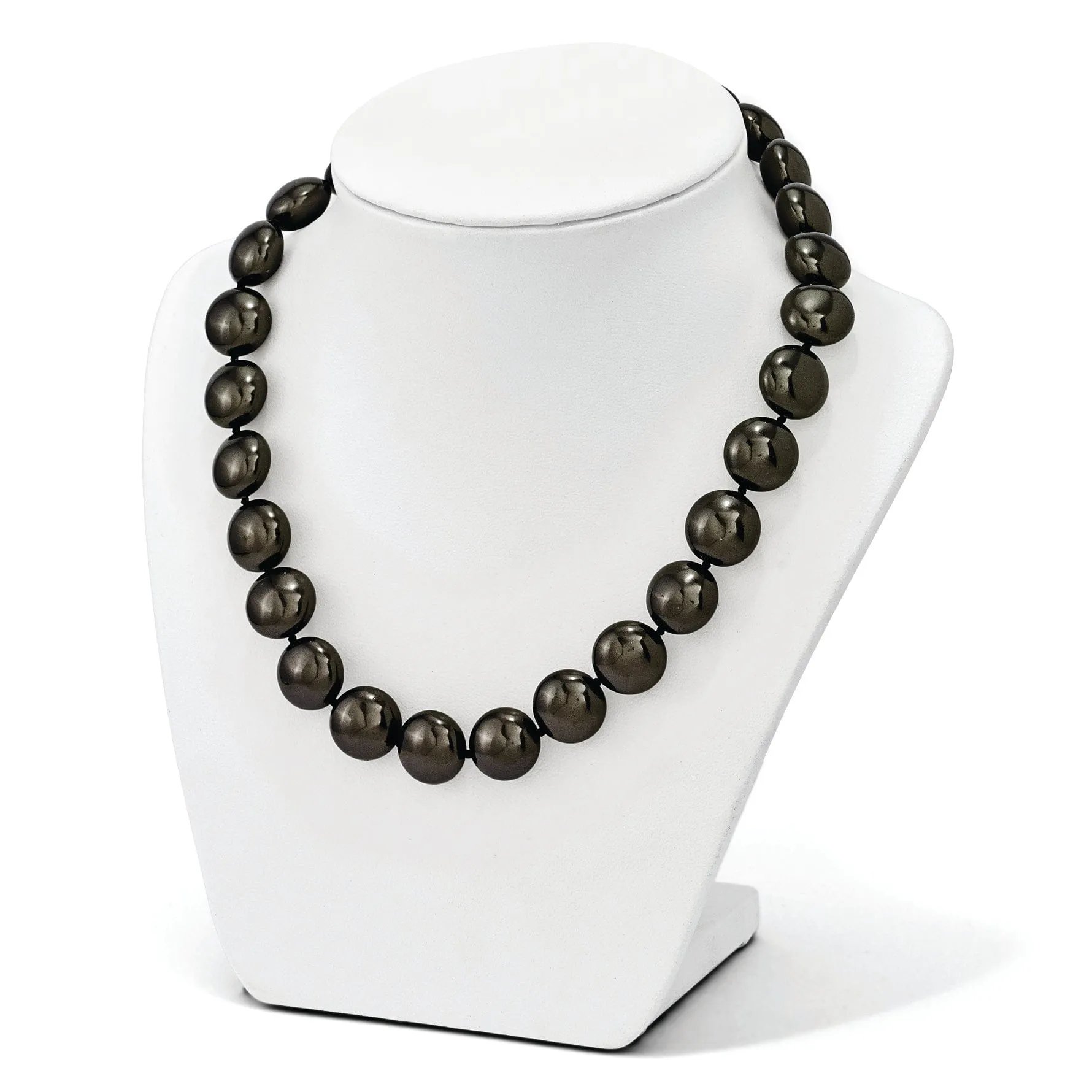 Majestik Coin Black Shell Pearl Necklace