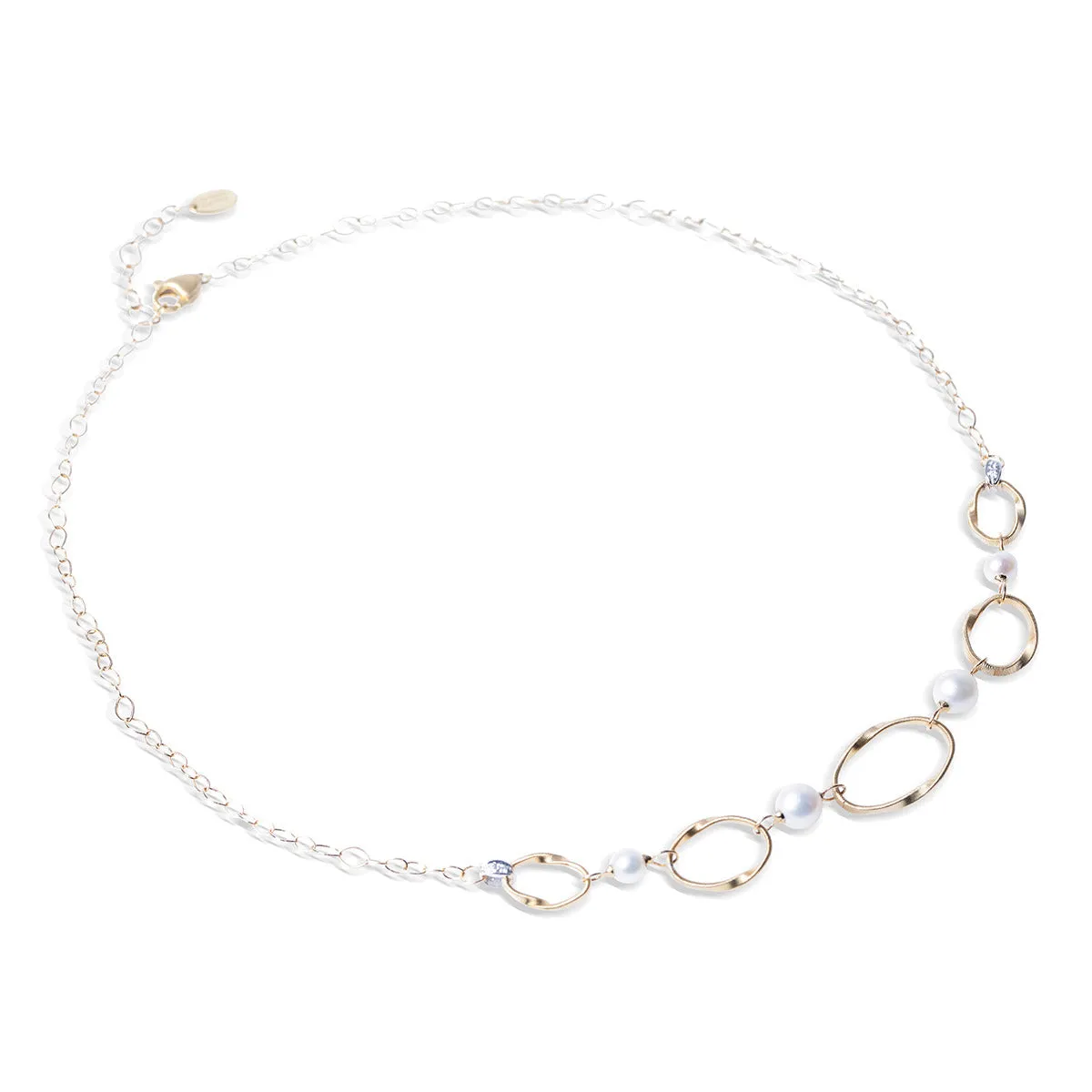 Marrakech Onde Pearl Five Link Station Necklace