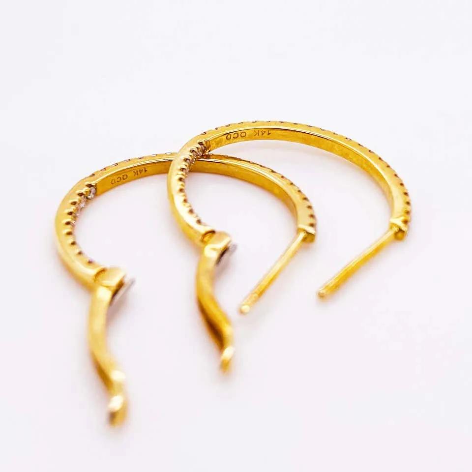 Medium Diamond Inside Out Hoop Earrings