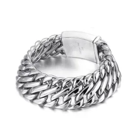 Men's Titanium Steel Bracelet - Trendy Hip-Hop Rock Style