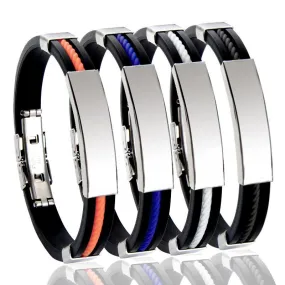 Men's Titanium Steel Silicone Bracelet 34317069YM