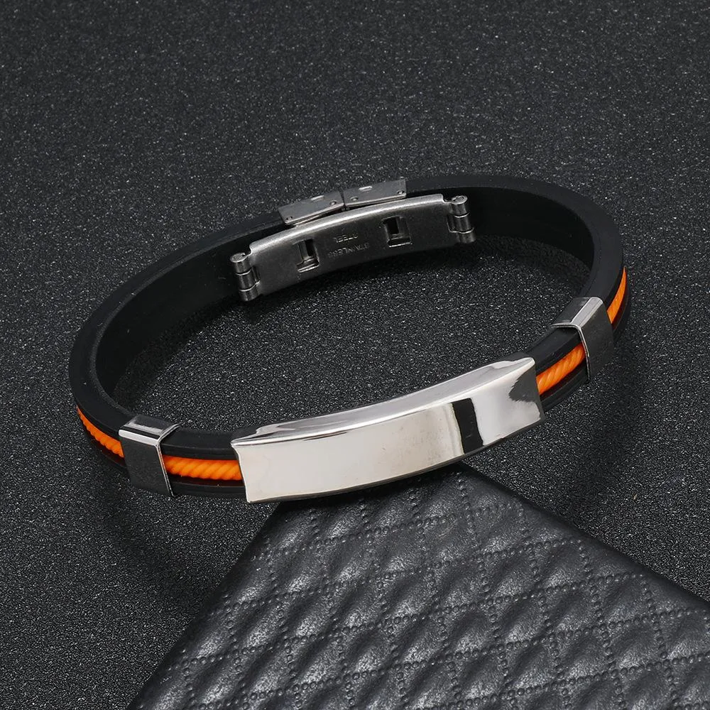 Men's Titanium Steel Silicone Bracelet 34317069YM