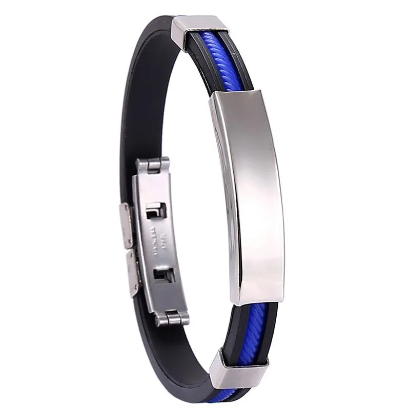 Men's Titanium Steel Silicone Bracelet 34317069YM