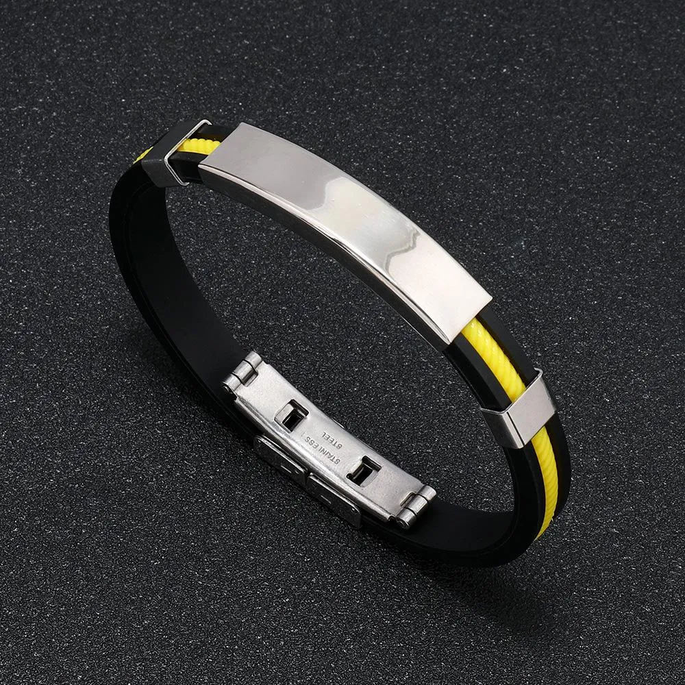 Men's Titanium Steel Silicone Bracelet 34317069YM