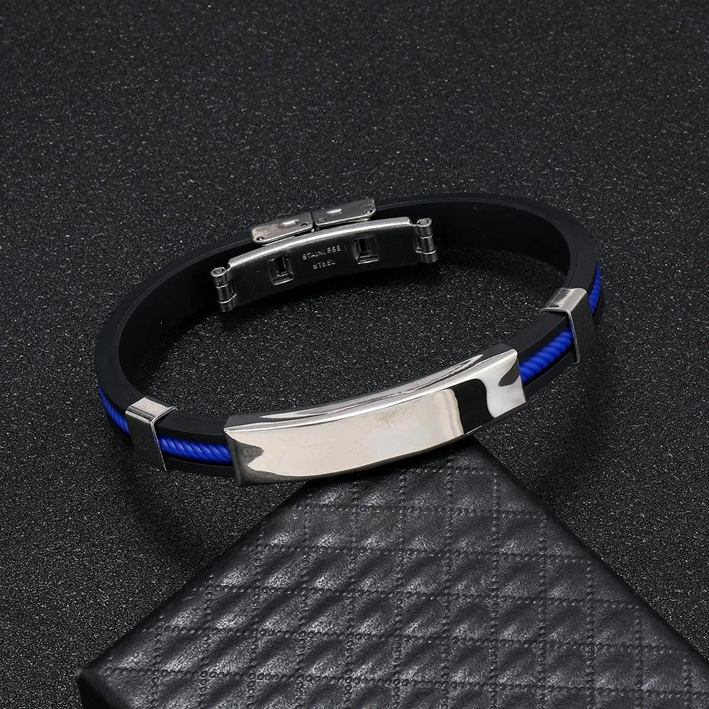 Men's Titanium Steel Silicone Bracelet 34317069YM