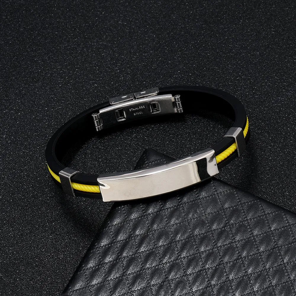 Men's Titanium Steel Silicone Bracelet 34317069YM