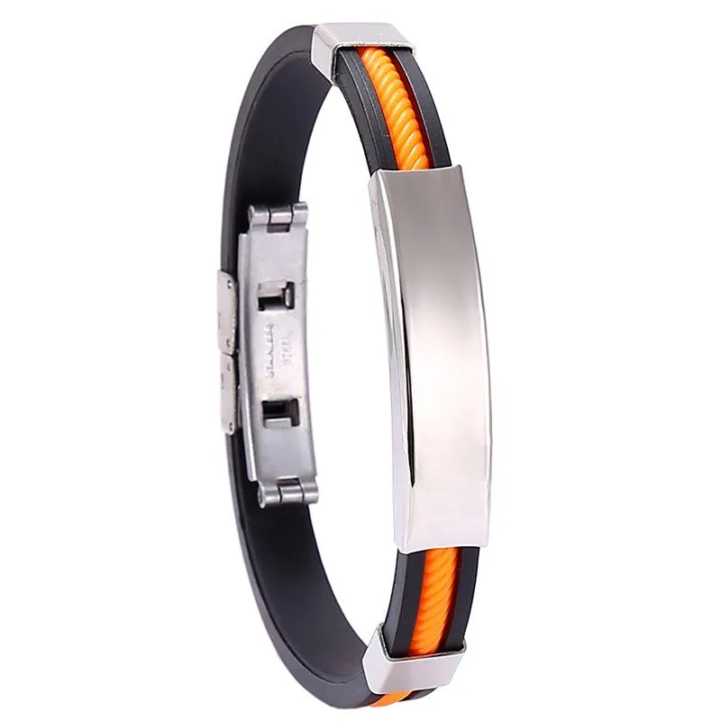 Men's Titanium Steel Silicone Bracelet 34317069YM