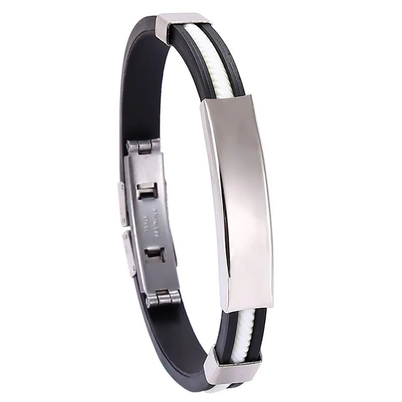 Men's Titanium Steel Silicone Bracelet 34317069YM