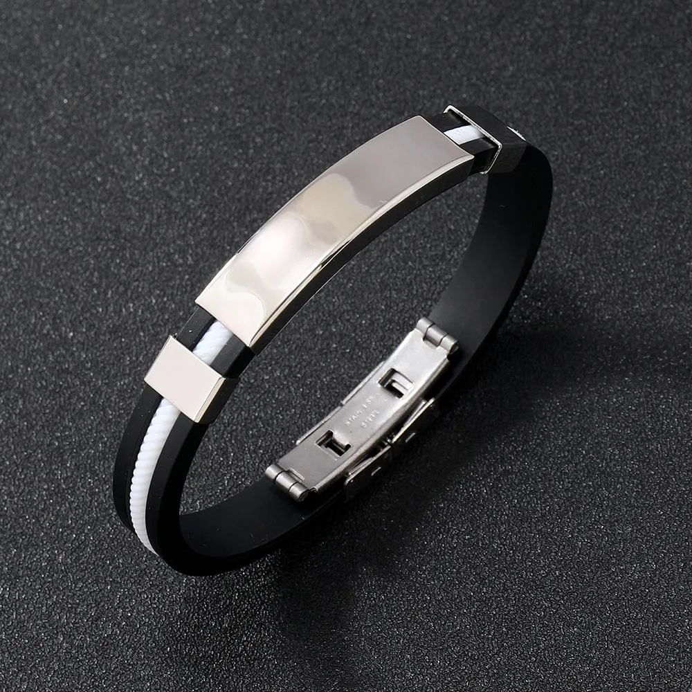 Men's Titanium Steel Silicone Bracelet 34317069YM