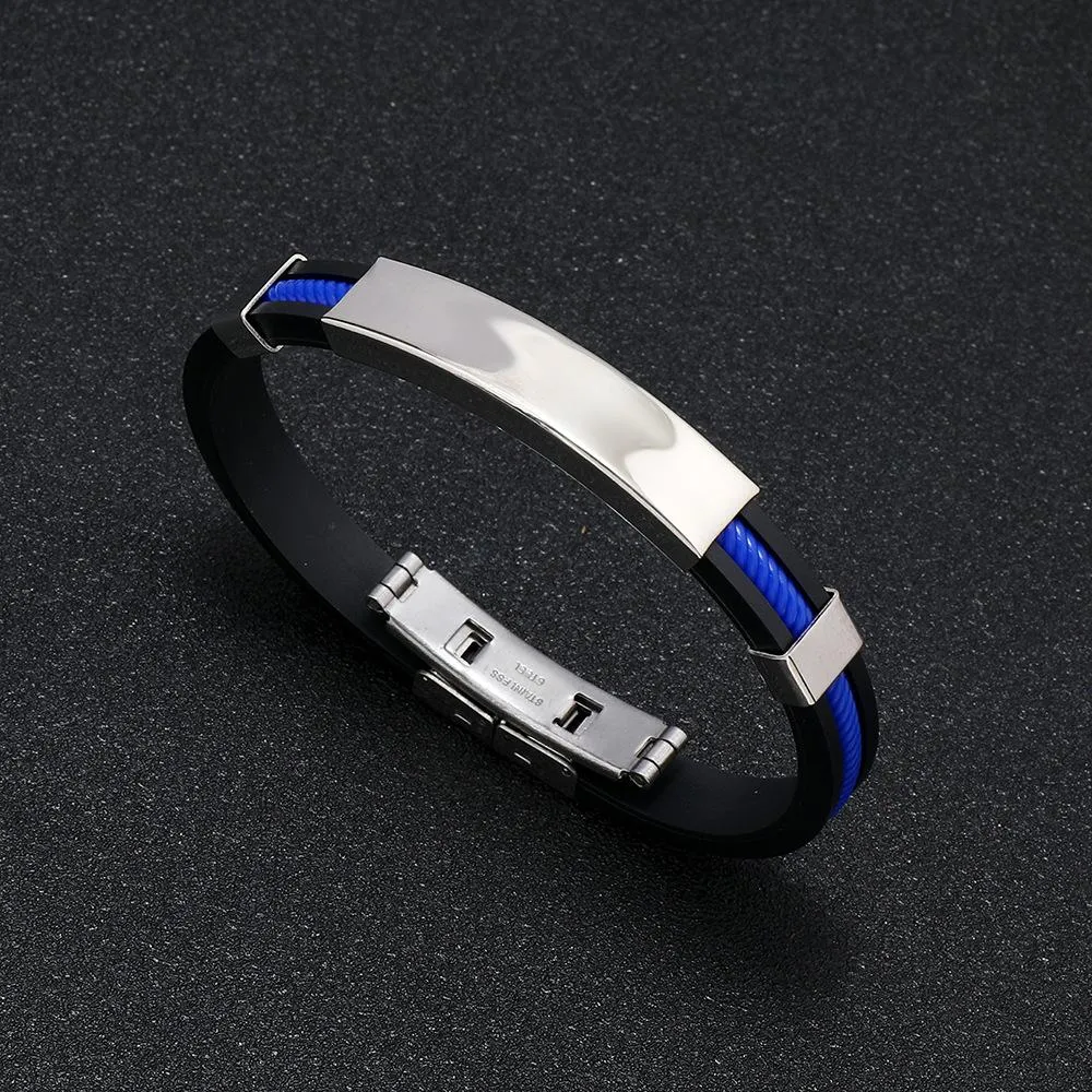 Men's Titanium Steel Silicone Bracelet 34317069YM