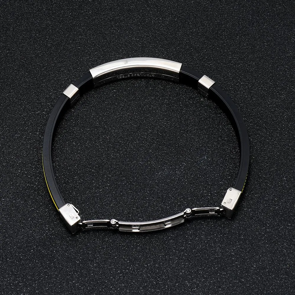 Men's Titanium Steel Silicone Bracelet 34317069YM