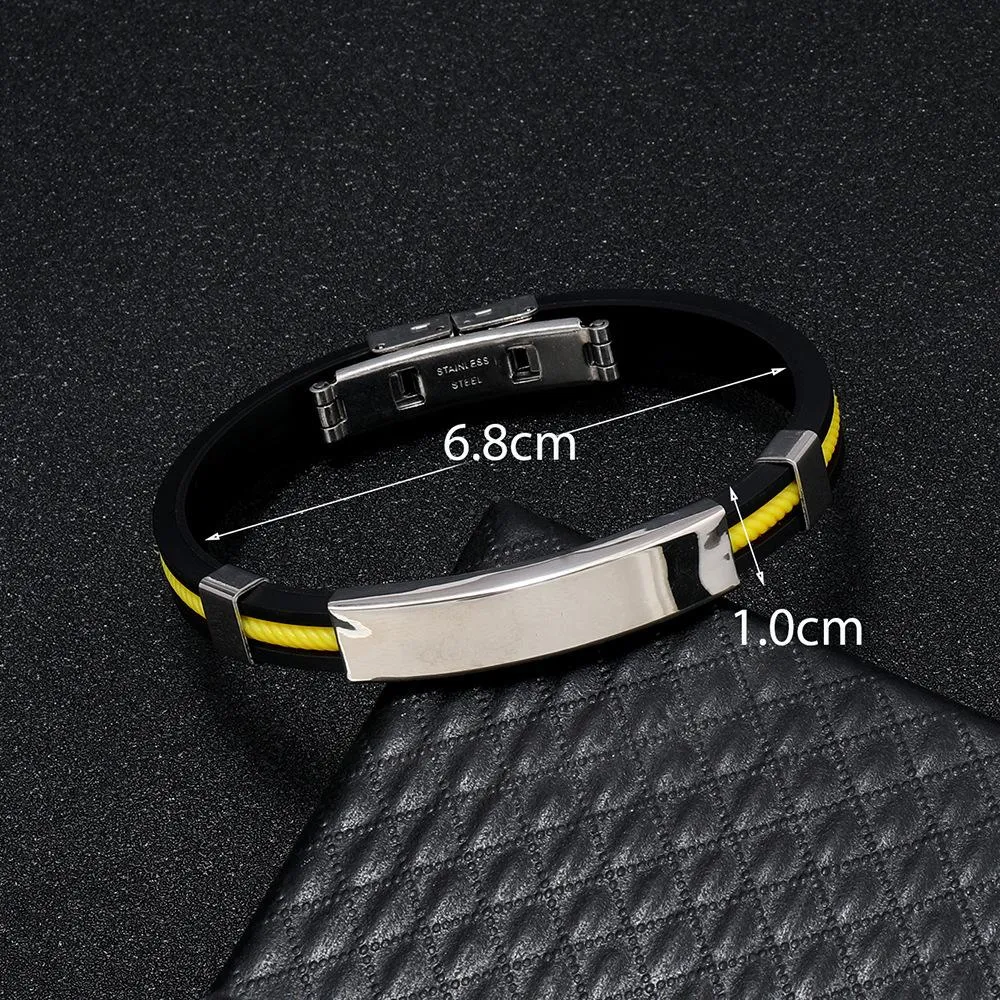 Men's Titanium Steel Silicone Bracelet 34317069YM