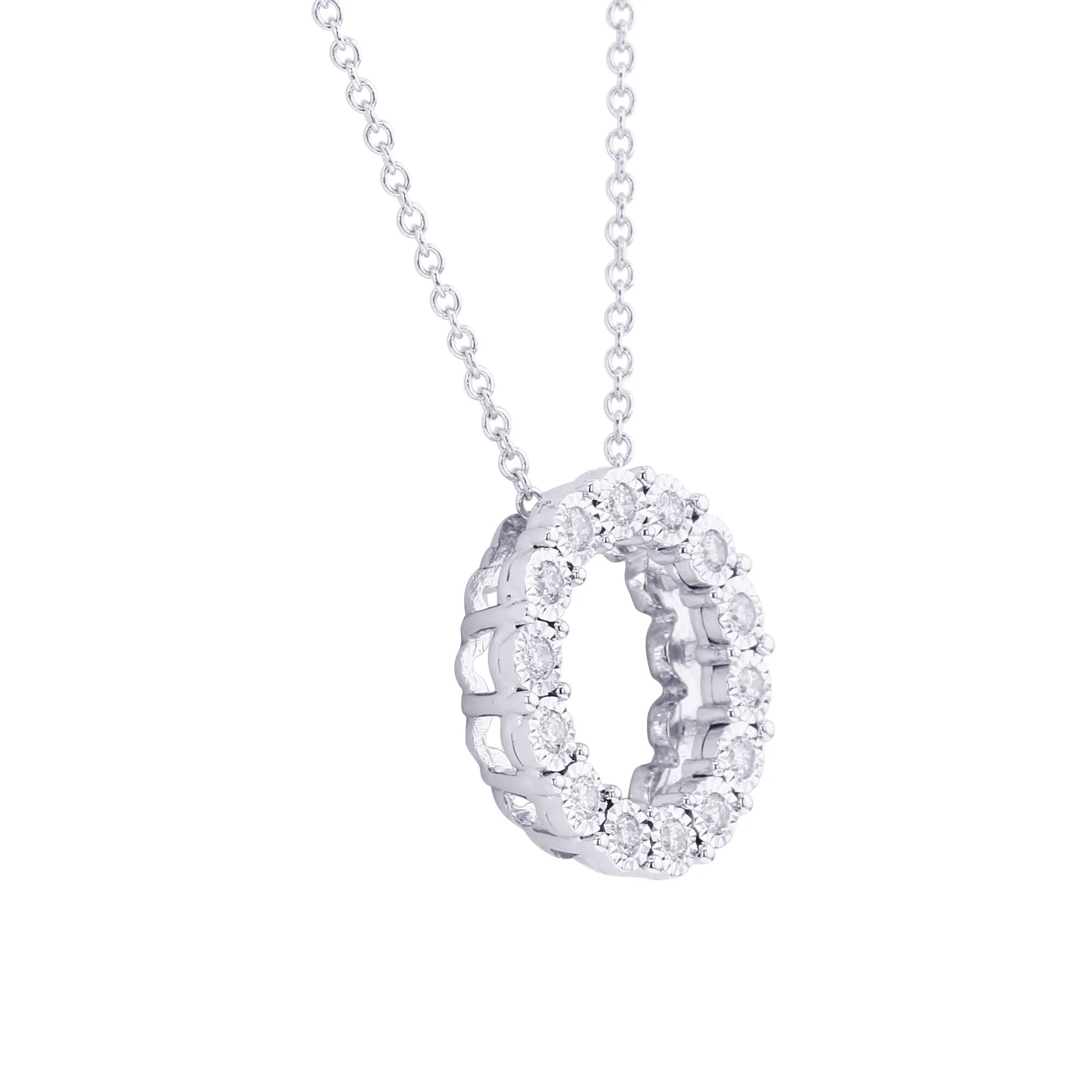 Mirage Circle Diamond Necklace 1/6ct