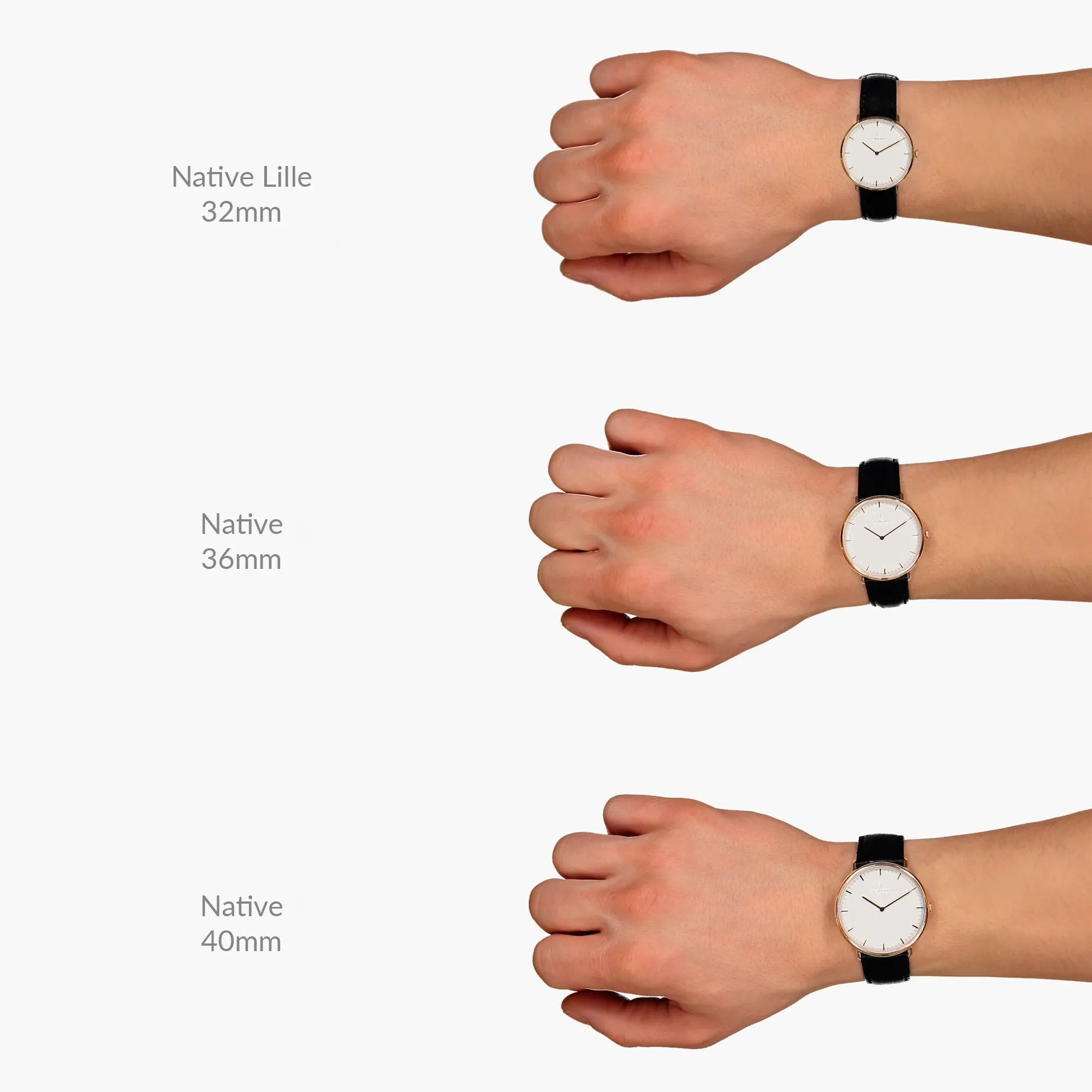 Native | White Dial - Brown Leather