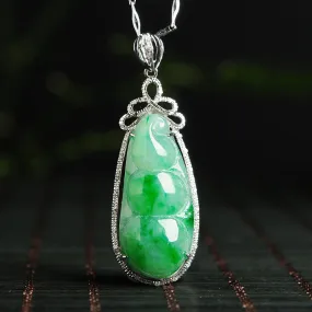 Natural Jade Pendant Jadeite Gold Pendant PT76