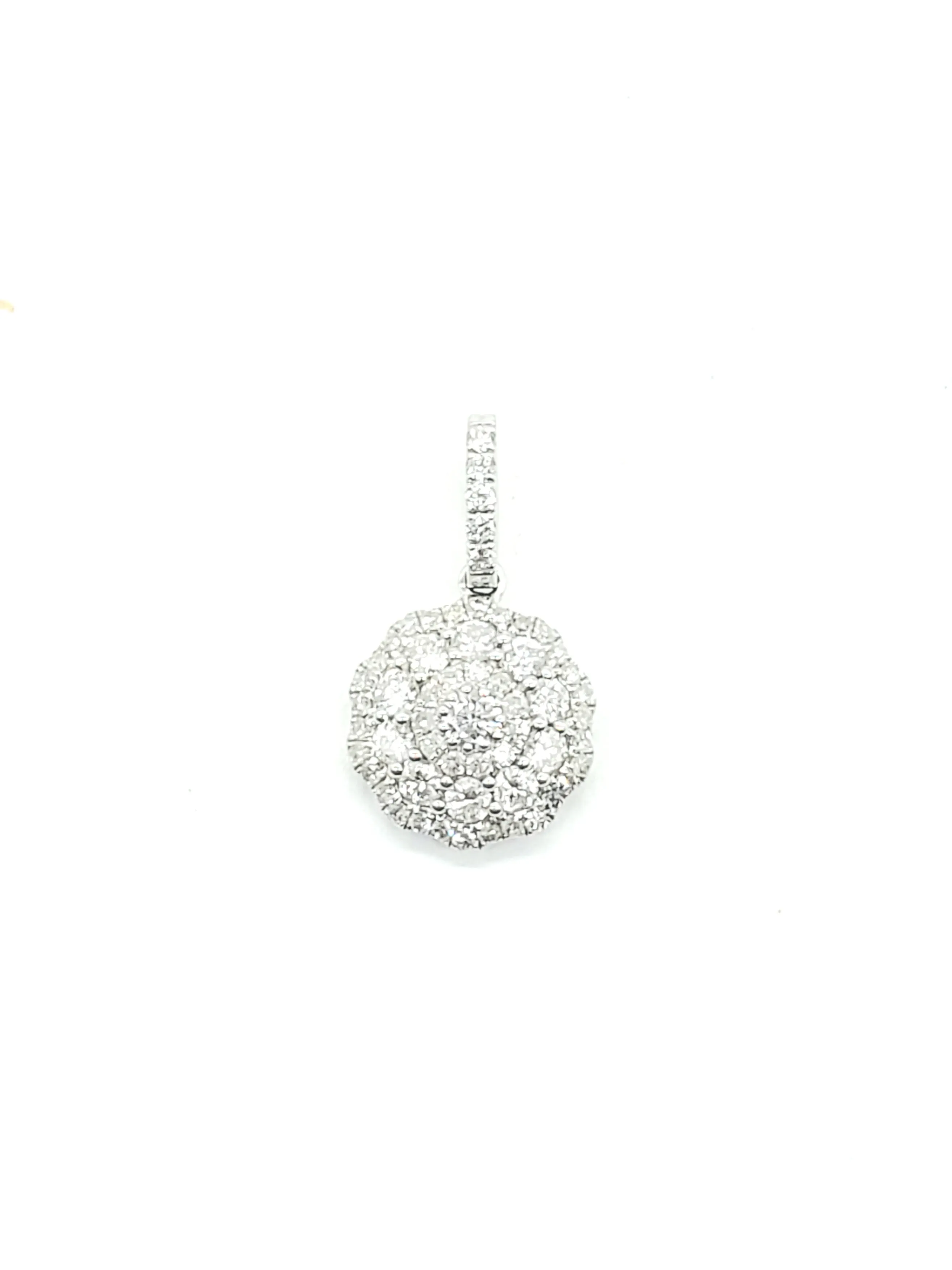 NEW 14k Diamond Cluster Pendant